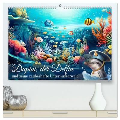 Dupini, der Delfin, und seine zauberhafte Unterwasserwelt (hochwertiger Premium Wandkalender 2027 DIN A2 quer), Kunstdruck in Hochglanz