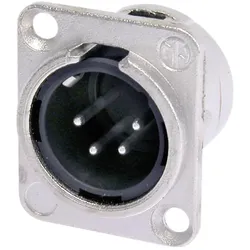 Neutrik XLR-FLanschstecker, Audio Stecker, Silber