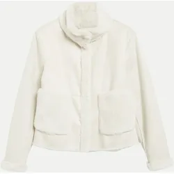 Wendejacke Fake-Fur Weiß 38