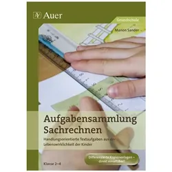Aufgabensammlung Sachrechnen Klasse 2-4, Schulbücher von Manon Sander