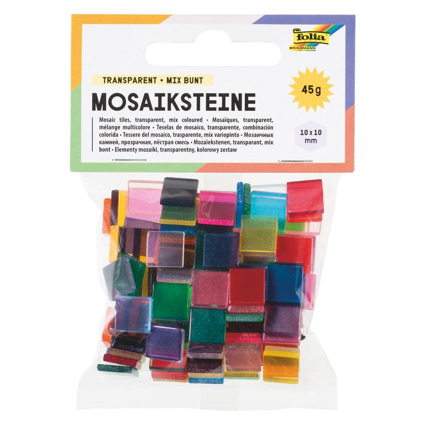 Folia Mosaiksteine TRANSPARENT, 45g, 10x10mm (F57209)