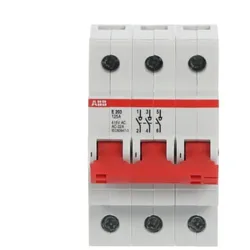 ABB E203/125R Trennschalter 3P, 125 A, Schaltgriff rot, Änderung Ursprung + Gebrauchskategorie