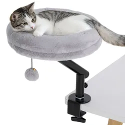 Katzen-Schreibtischbett mit 360°Drehung verstellbarer Höhe maschinenwaschbar