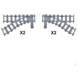 ST-98001 Eisenbahn Schiene 4 Weichen