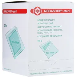 NOBA Saugkompressen steril 25 Stück - 10 x 10 cm 25 St