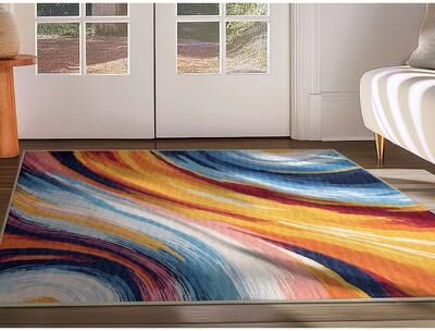 Well Woven Apollo Echoes Modern Abstract Bright Flat-Woven Area Rug