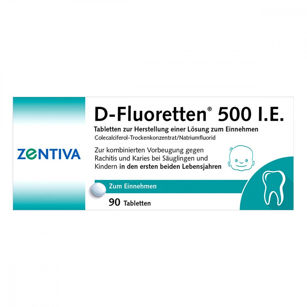 Zentiva Pharma GmbH D-Fluoretten 500 internationale Einheiten 01610137