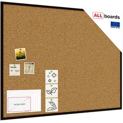 Allboards Pinnwand mit schwarzem Naturholzrahmen 120x90cm