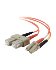 Cables To Go C2G Low-Smoke Zero-Halogen Patch-Kabel LC Multi-Mode M bis SC multi-mode M 2 m Glasfaser 62,5/125 Mikrometer orange (85256)