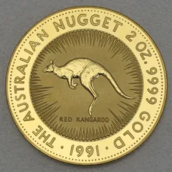 Goldmünze 2oz "Känguru" 1991 Australian Nugget (Australien)