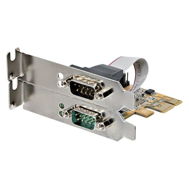 StarTech COM 2 Port PCI Express Serielle Schnittstellenkarte PCIe auf RS232 Karte Serielle Adapter K (21050-PC-SERIAL-LP)