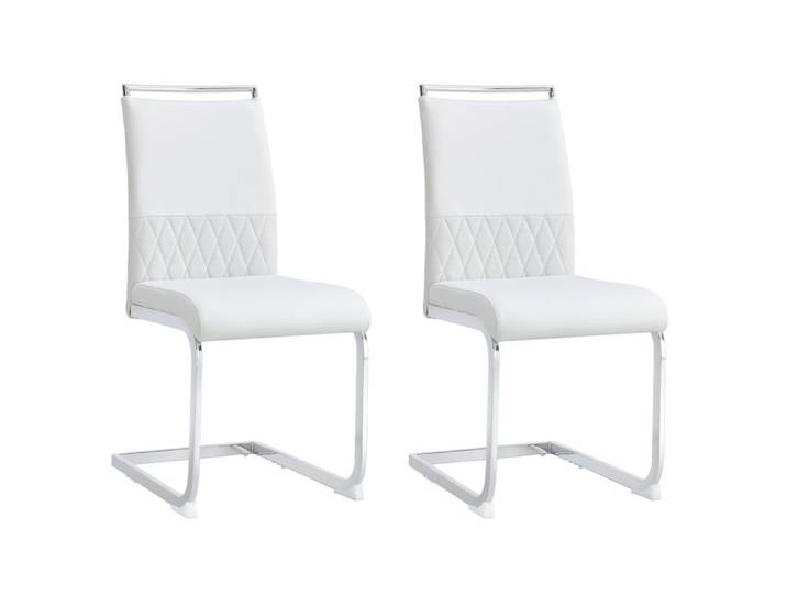 Fauteuil Nouveau Premium sense chaises de salle à manger modernes Set de 2 dossier pu similicuir et Lin chaise latérale rembourrée