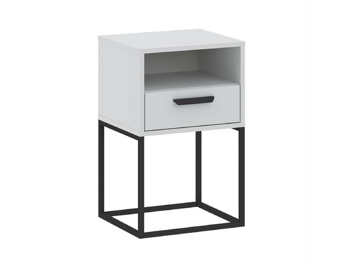 Nachttisch CADRO 1 Schublade 40x38.5x65cm weiss matt / laminiert