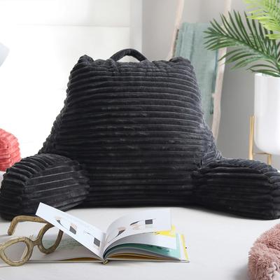 All Categories Goods Ultimate Plush Reading Pillow With Shredded Memory Foam And Arm Support black medium