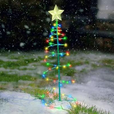 Inspired Living SolarGlow Outdoor Waterproof LED String Lights Solar Powered Garden & Christmas Tree Decoration multicolor