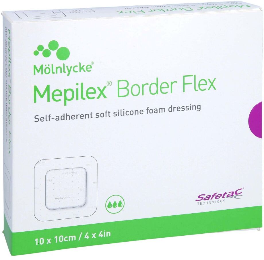 Mepilex Border Flex Schaumverb.haftend 10x10 cm