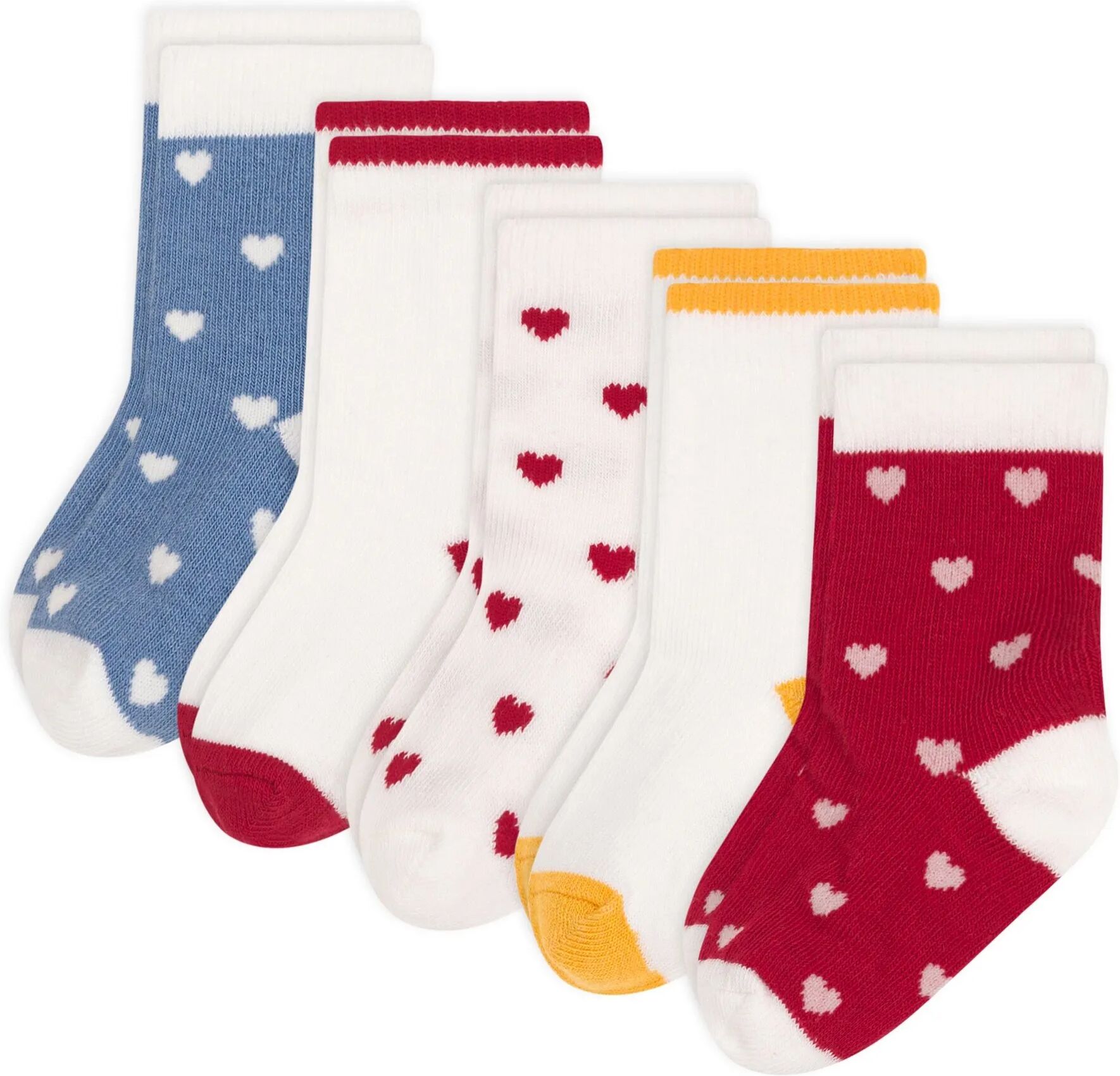 Petit Bateau Lot 5 Chaussettes Cœur Ecru 19