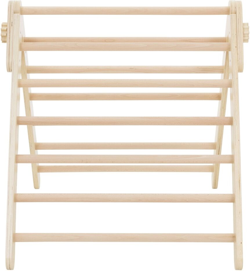 ECD Germany Triangle d escalade Montessori pour enfants en bois naturel intérieur Marron 73x70x72cm