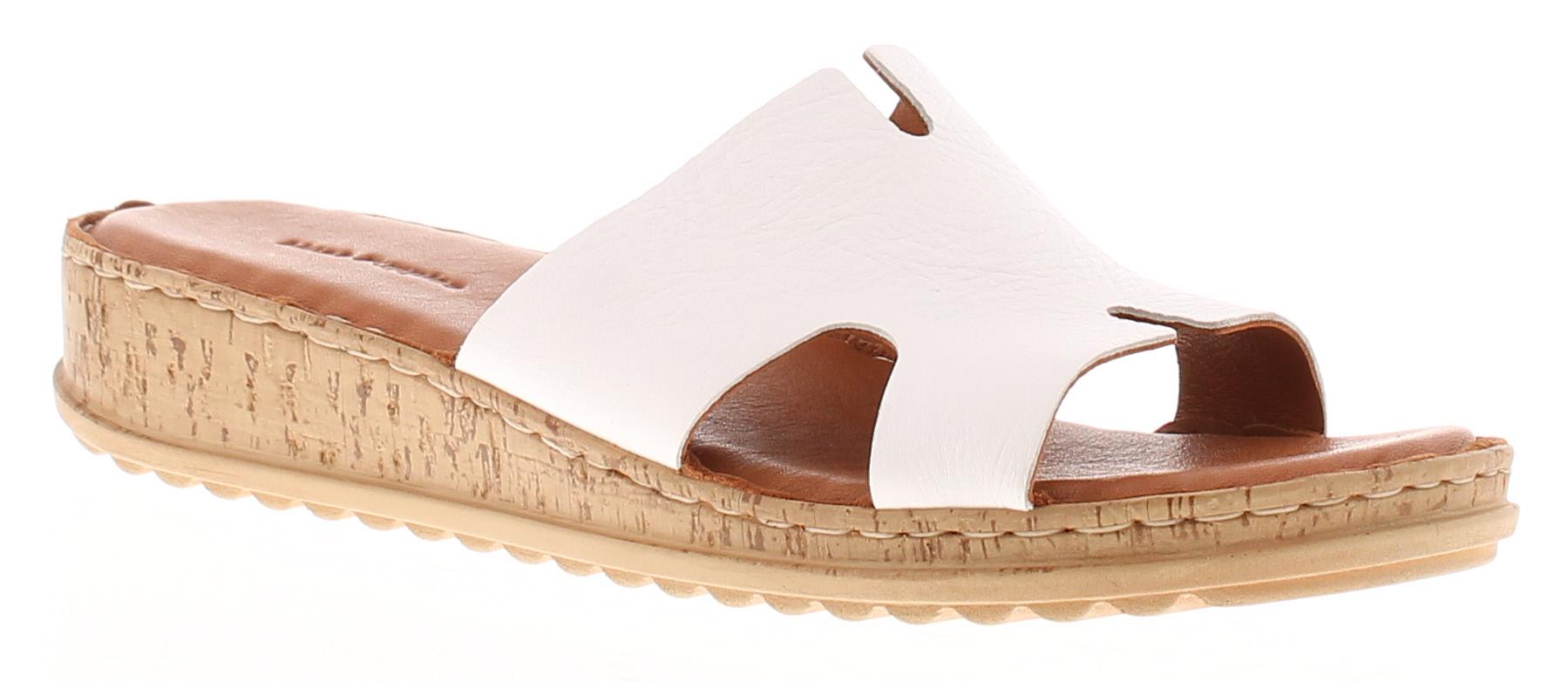 Hush Puppies Dames Sandalen Lage Wedge Eloise Leer Instap Wit