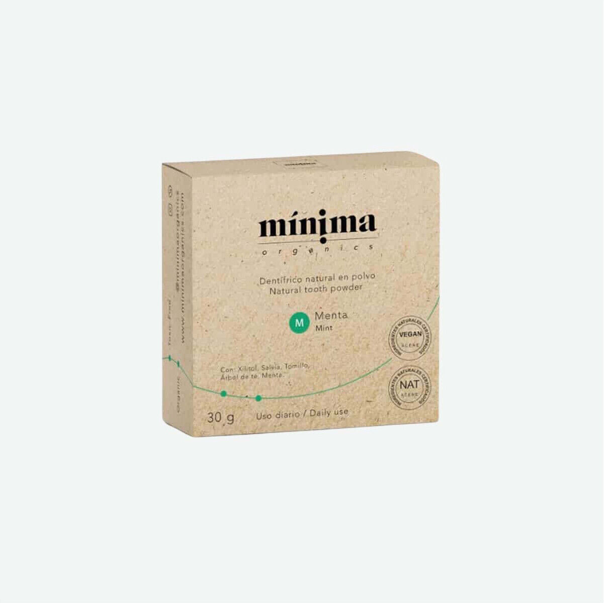 Mínima Organics Mint Powder Toothpaste Can 30 gr