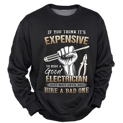 Herren Lustiges Elektriker-Sweatshirt - 'Guter Elektriker vs. Schlechter' Arbeits-Humor Langarm