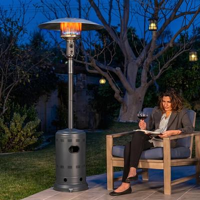 Nuu Garden 46,000 BTU Metal Propane Gas Patio Heater with Wheels, ETL Certification