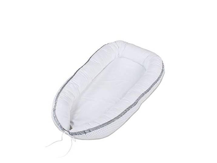 babybay Kuschelnest, weiß Punkte perlgrau