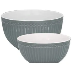 GreenGate Schüssel 2er-Set Alice Everyday, stone grey