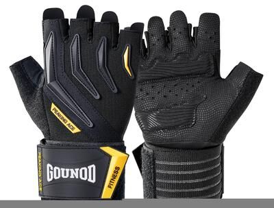 Clever Finds Anti Slip Weightlifting Gloves With Silicone Grip And Wrist Support black s