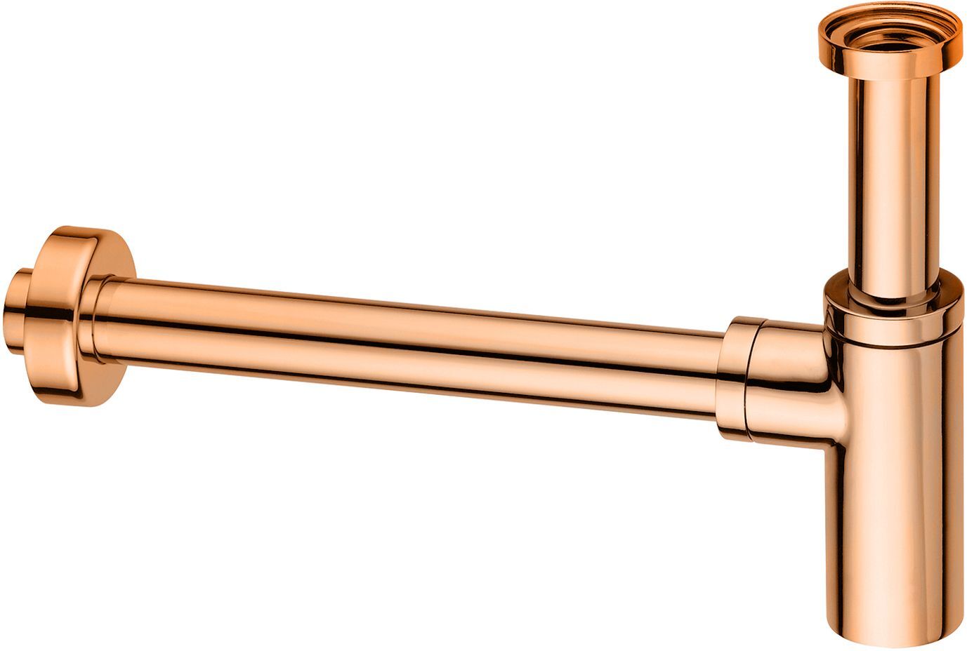 Kronenbach Design-Siphon rund, Badarmaturen, 41.321.000.000RG, rose gold - Länge Wandrohr: max. 32 cm - rose gold
