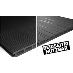 Endorphin, Gartenbodenbelag,  2m2 Anthrazit WPC Terrassendielen Komplettset