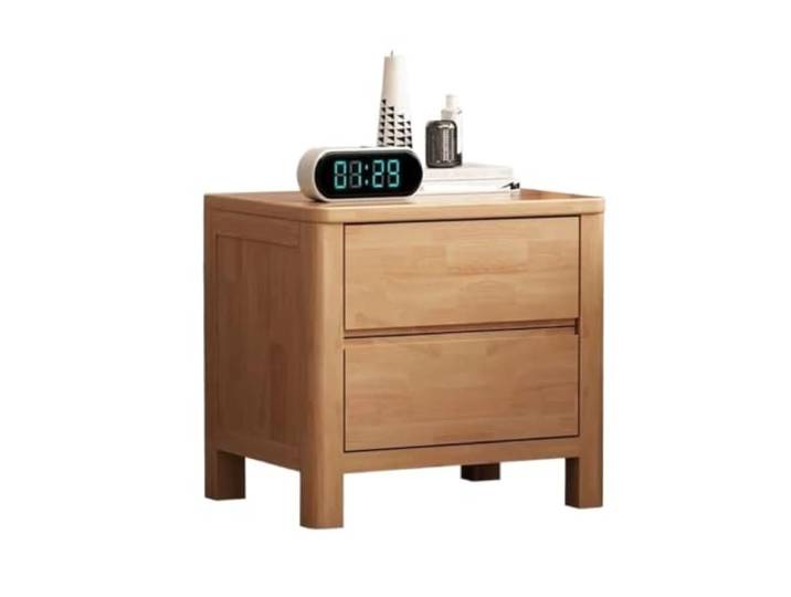 wD7rE5bm6z Nachttisch Schlafzimmer-Nachttisch aus massivem Holz, abschließbarer Tisch/Seitentisch