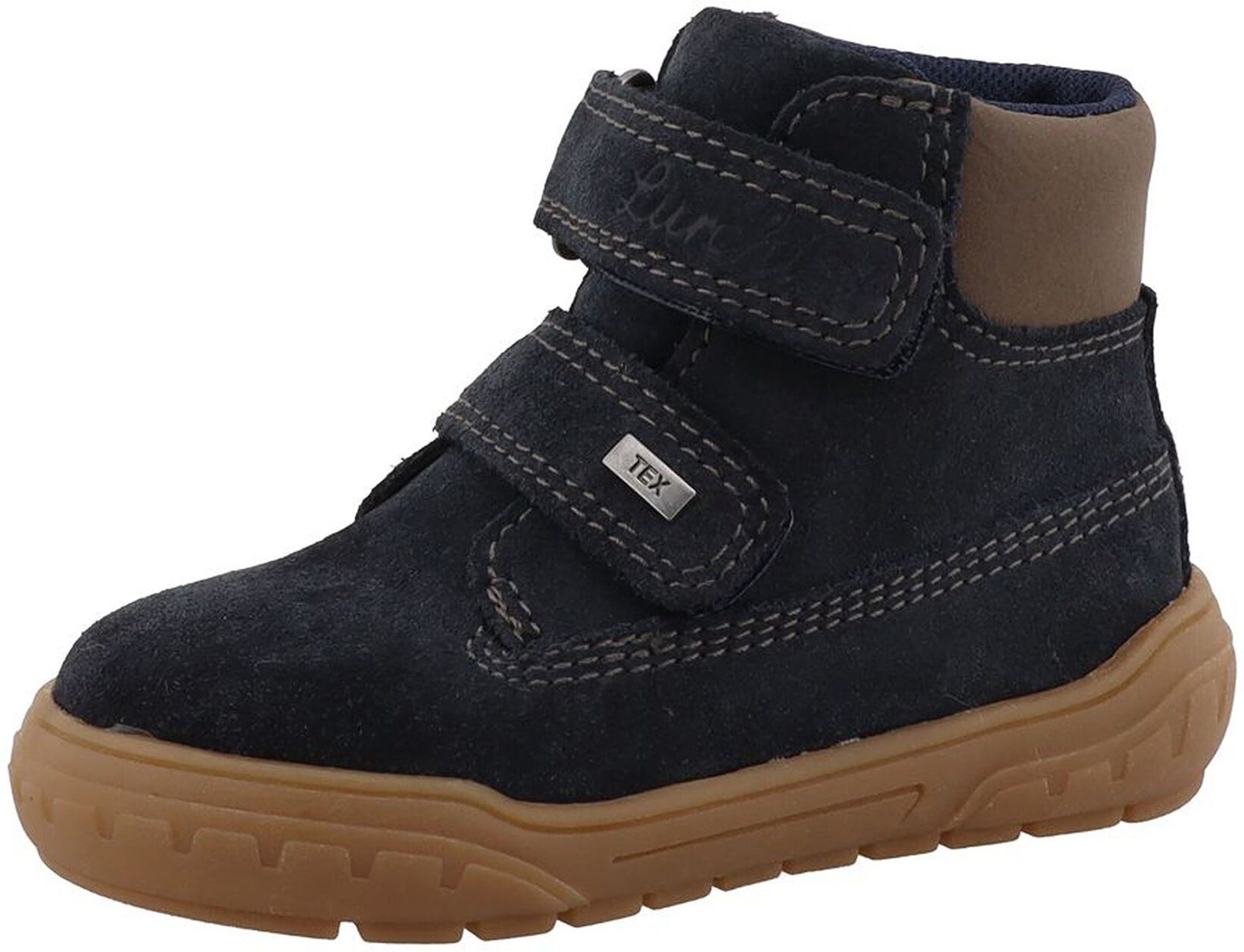 Stiefel LURCHI "Lurchi Jerry-TEX", Mädchen, Gr. 25, schwarz (atlantic), Leder, Schuhe Stiefel