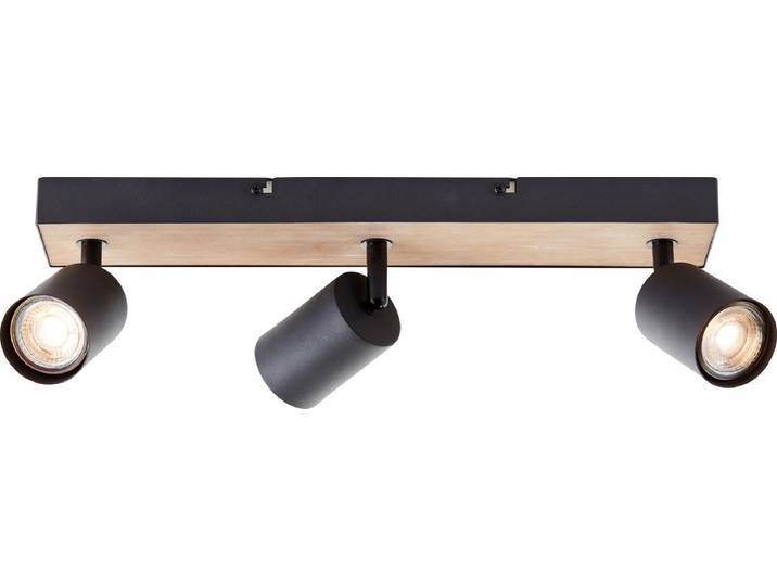 Brilliant Jello Wood - Plafondspot - 3xGU10 - Hout/Zwart