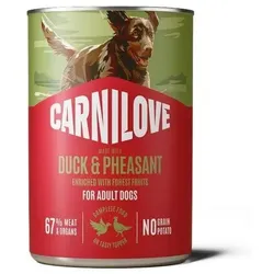 Carnilove Dog Paté 12 x 400g-Dose Hundenassfutter Ente & Fasan 12 x 400g
