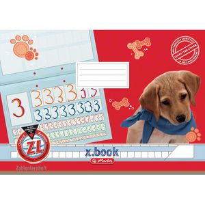 Herlitz Schreiblernheft 1987585 x-book Lineatur ZL, Zahlenlernheft, A4 quer, 16 Blatt