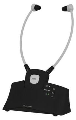 TechniSat Stereoman ISI 3 Draadloze in-ear hoofdtelefoon met digitale kinband, zwart