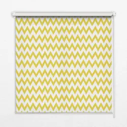 INNENROLLO - Fensterrollo - Rollo - 80x180 cm - Gelbe Zickzacklinien