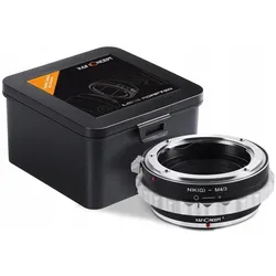 K&F Concept Kf Adapter Do Olympus / Panasonic Micro 4/3 M4/3 Na Nikon G F Ai Ai-s D Af Af-s / Kf06.077, Objektivadapter, Schwarz