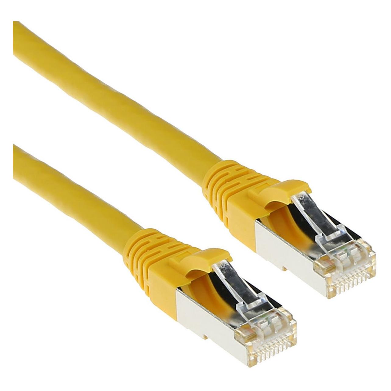 ACT Yellow 25 meter LSZH SFTP CAT6A patch cable snagless with RJ45 connectors (S/FTP, CAT6a, 25 m) (FB7825)