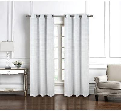 RT Designer Collection Barnet Stripe Texture Window Curtain Panel