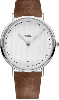 Inspire Essentials Mens Military Style Quartz Watch Genuine Leather Strap h