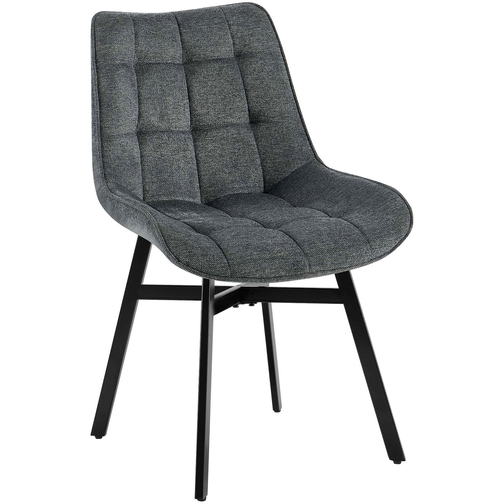 CLP Stuhl Colby Stoff Farbe: dunkelgrau, Material: Stoff