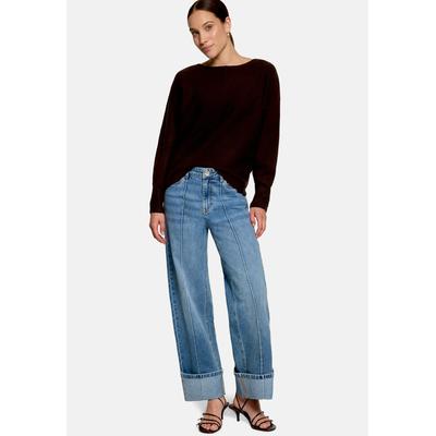 1100000002199 ZERO "Damen Look-Jeans mit Biesen Style Witney", Damen, Gr. 38, Normalgrößen, blau (blau used denim), Obermaterial: 94% Baumwolle, 5% Elastomultiester, 1% Lyocell. Futter: 65% Baumwolle, 35% Polyester, unifarben, figurbetont, Jeans