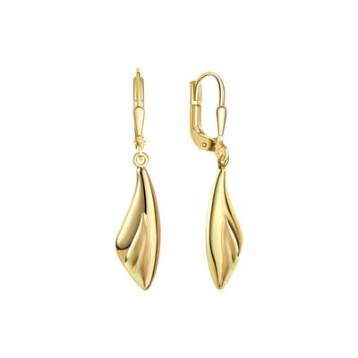 Paar Ohrhänger VIVANCE "375/- Gelbgold glanz/matt", gelb, Ohrringe, Damen, one-size, Gold