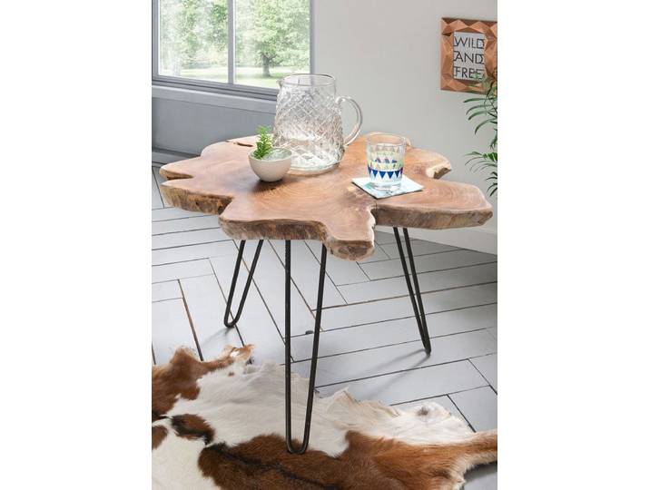 Beistelltisch 60x60cm 'Seattle' Teak & Metall