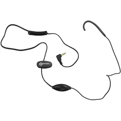 Geemarc 3.5mm Klinke Ohrhörer für Senioren Hörgeräte mit Mikrofon (Kabelgebunden), Kopfhörer, Schwarz