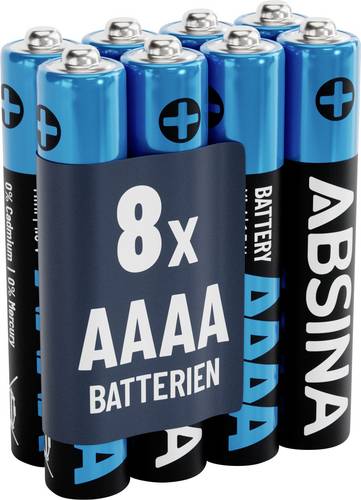 Absina Mini (AAAA)-Batterie Mini (AAAA) Alkali-Mangan 1.5V 500 8St.