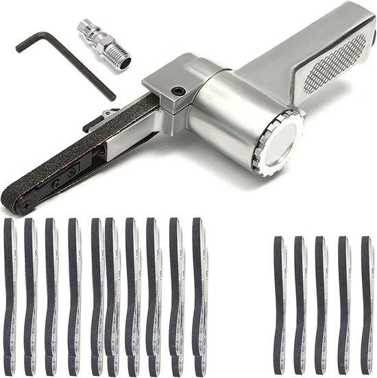 Aisny Luchtbandschuurmachine Grijs - Pneumatisch gereedschap voor metaal polijsten - 10mm x 330mm