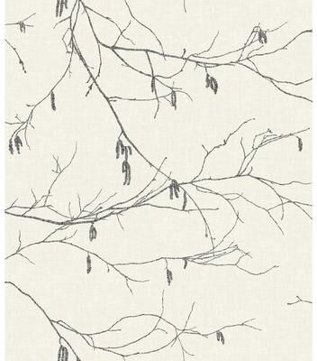 Inspired by Color Winter Branches White Wallpaper